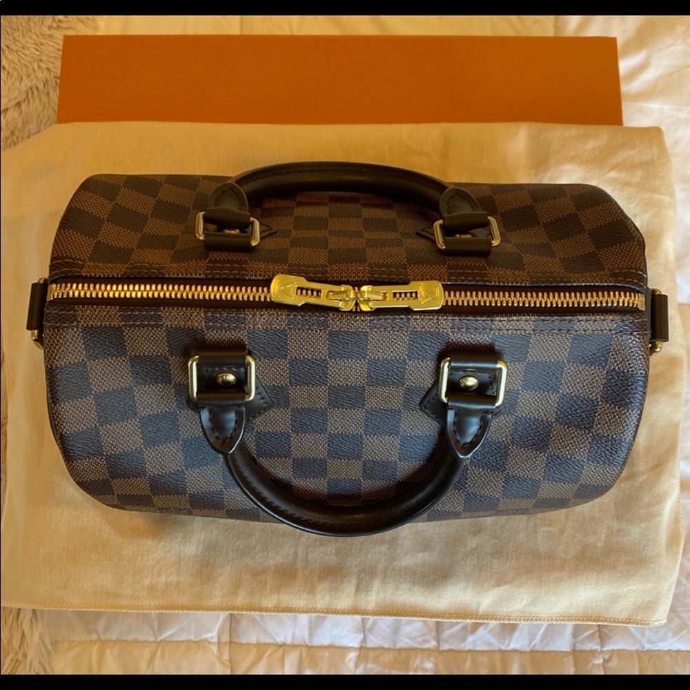 LOUIS VUITTON SPEEDY BANDOULIERE 25 and EMILIE WALLET DAMIER EBENE - Picture 6 of 16